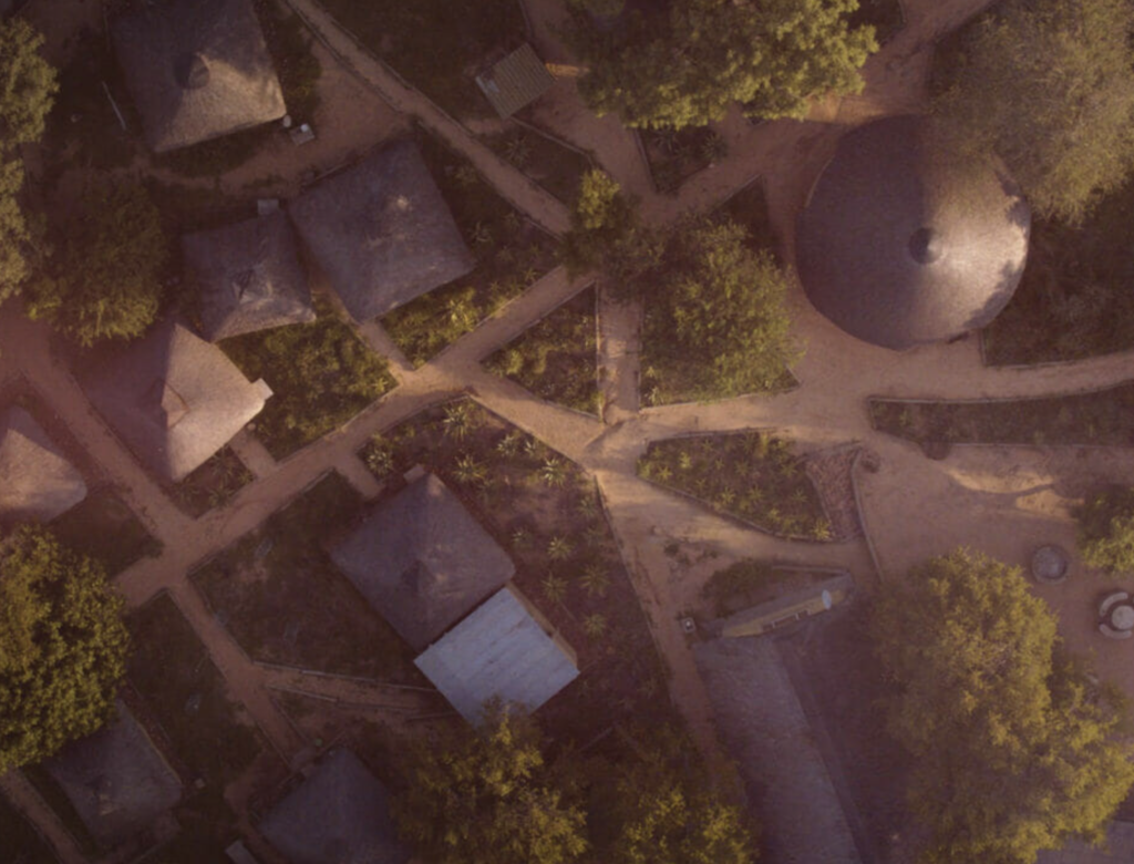 Village drone shot