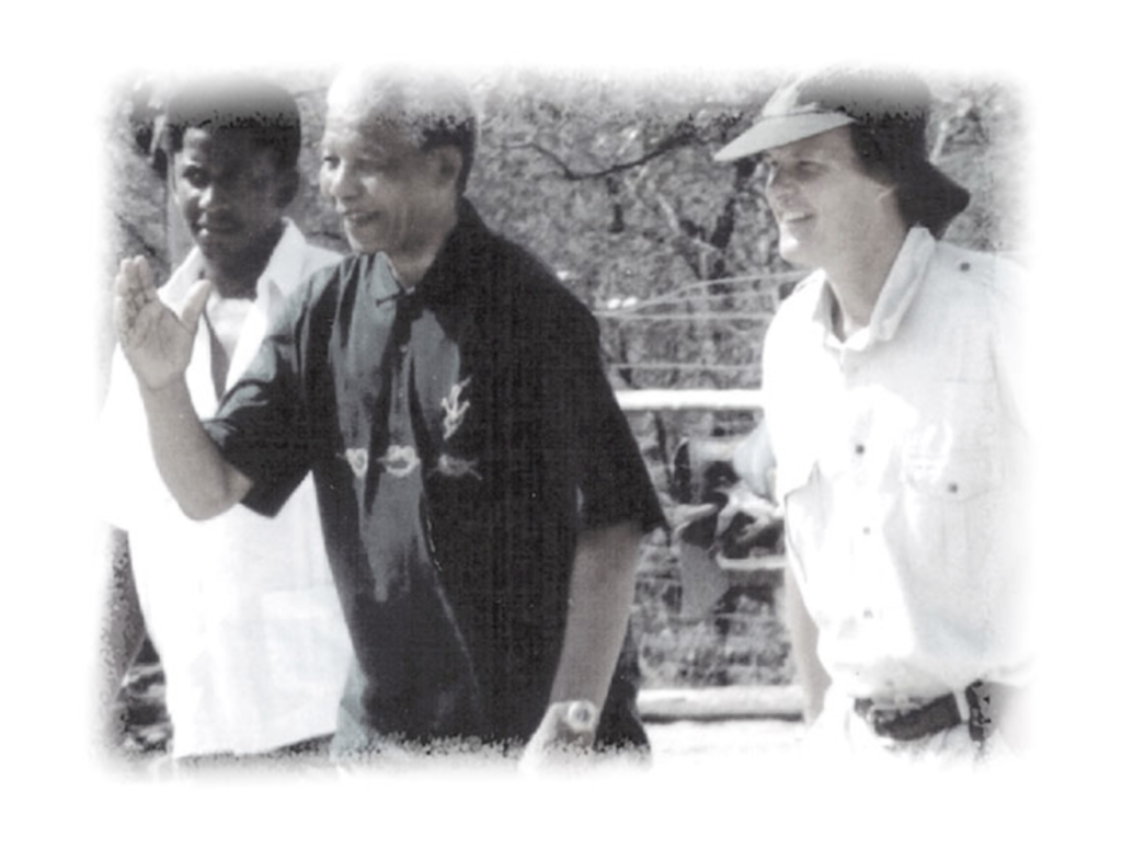 A rare photograph of Nelson Mandela during his visit to Londolozi in 1991